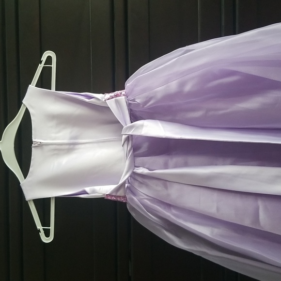 Purple flower girl/bridal dress - Picture 4 of 8